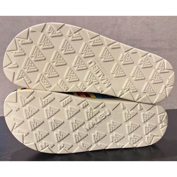 MALIBU SANDALS Colony White EVA Rubber Rainbow Checkered Nylon Men's Size 13 - Picture 9 of 9